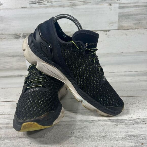 Under Armour Womens Speedform Charge Running Athletic Shoes Black Yellow‎ Size 8 - Picture 6 of 8